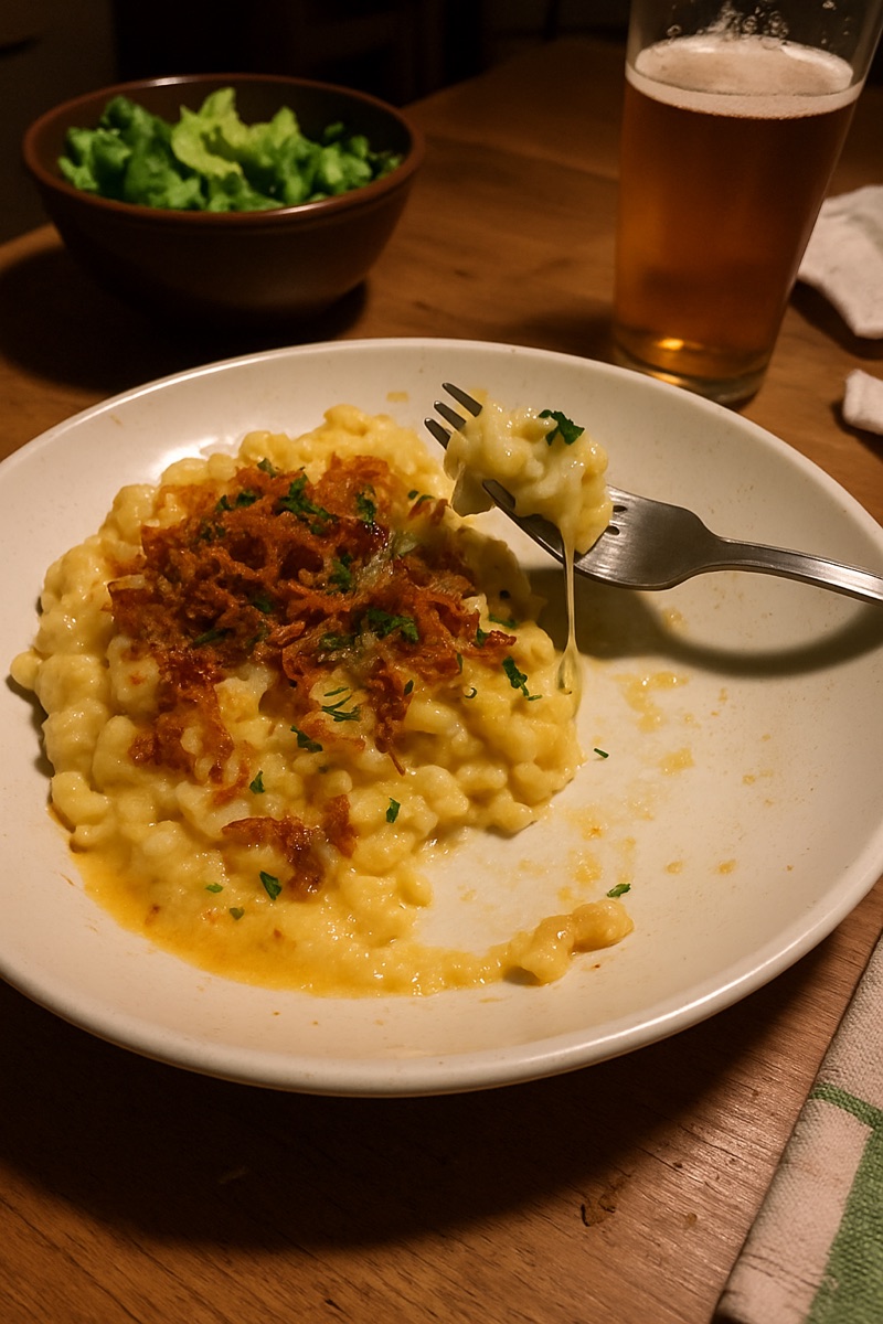 Käsespätzle, a traditional dish from Austria