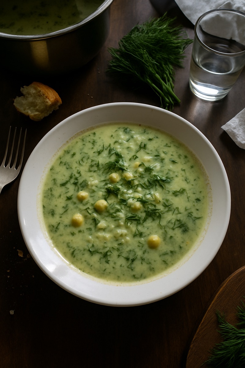 Dovga, a traditional dish from Azerbaijan