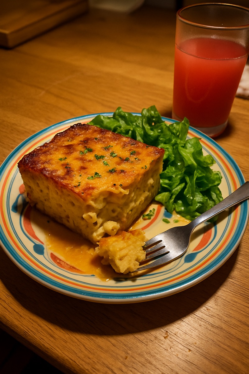 Macaroni pie, a traditional dish from Barbados