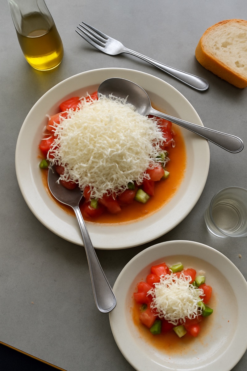 Ensalada Shopska, a traditional dish from Bulgaria