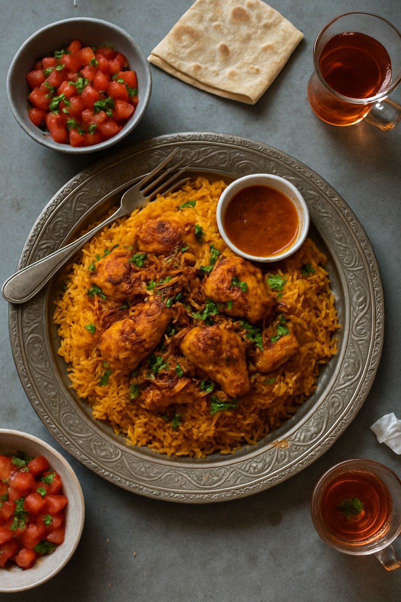 Machboos, a traditional dish from Bahrain