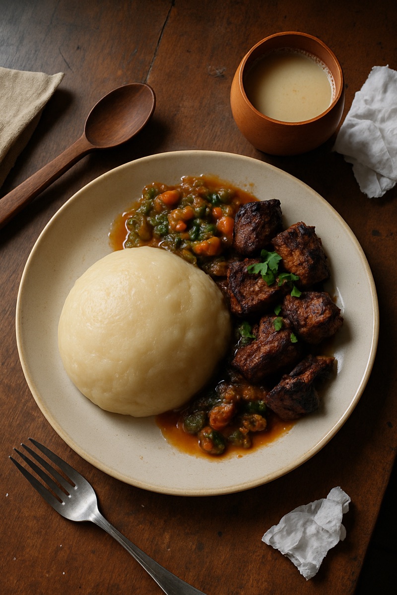 Ubugari, a traditional dish from Burundi
