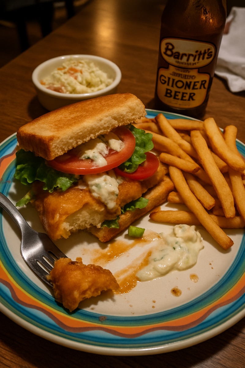 Bermuda fish sandwich, a traditional dish from Bermuda