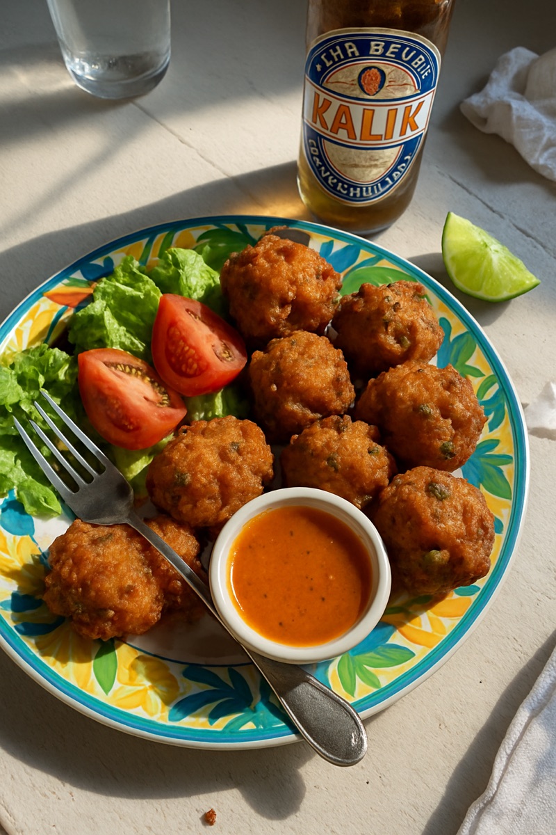 Buñuelos de caracol, a traditional dish from Bahamas
