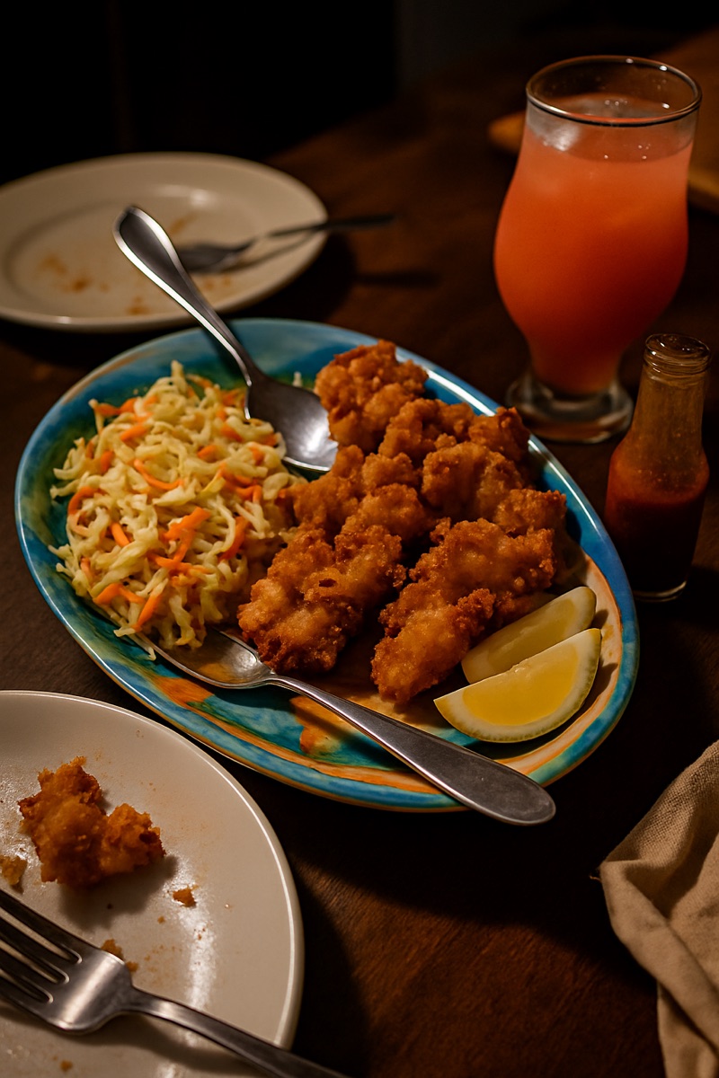 Cracked conch, a traditional dish from Bahamas
