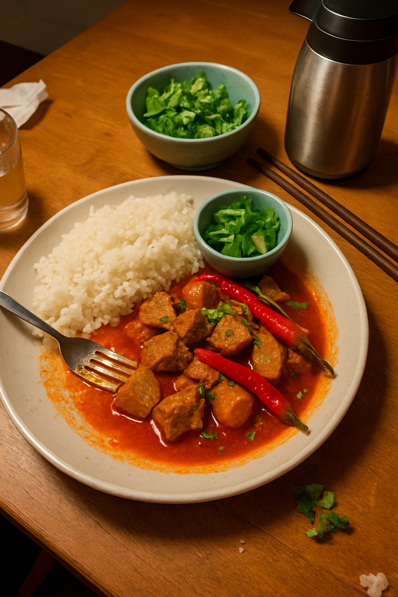 Phaksha paa, a traditional dish from Bhutan