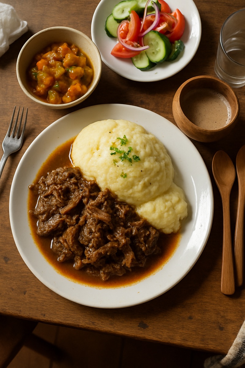 Seswaa, a traditional dish from Botswana