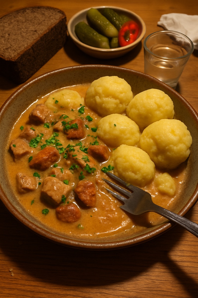 Machanka, a traditional dish from Belarus