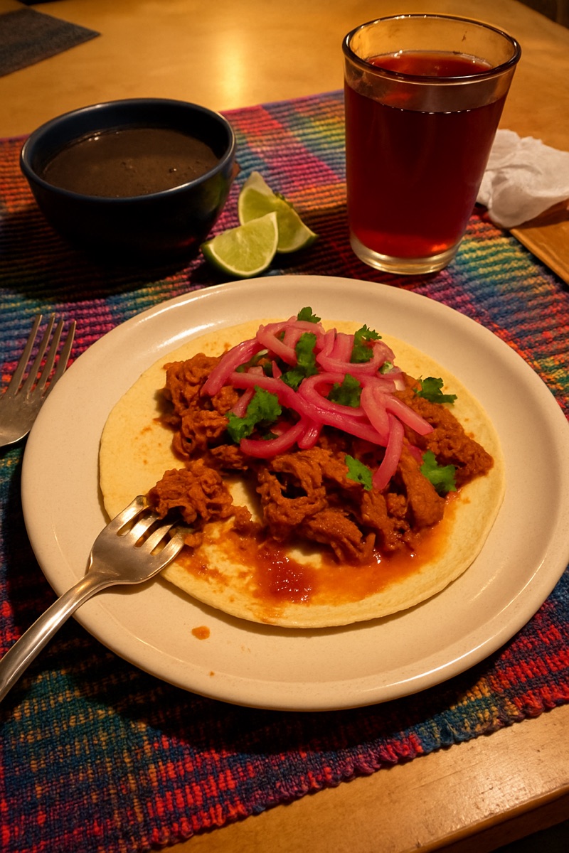 Cochinita pibil, a traditional dish from Belize