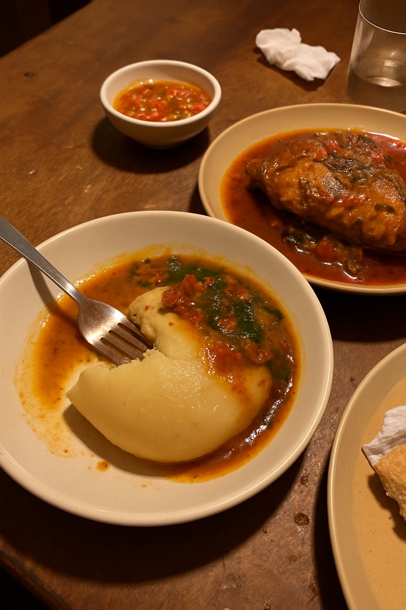 Fufu, a traditional dish from Congo DRC