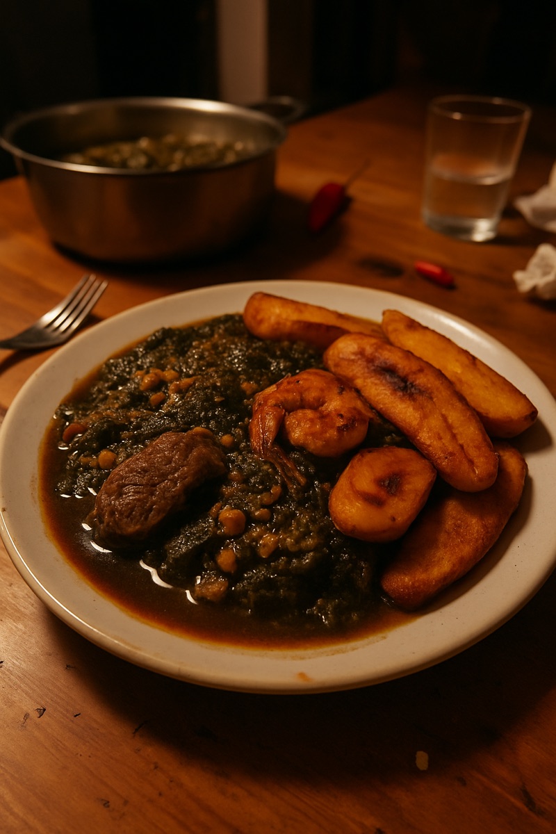 Ndole, a traditional dish from Cameroon