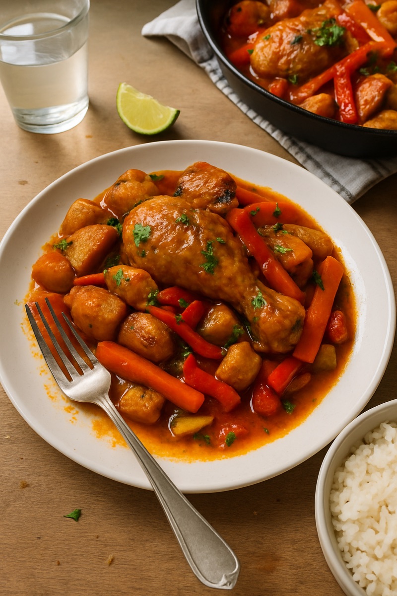 Poulet dg, a traditional dish from Cameroon