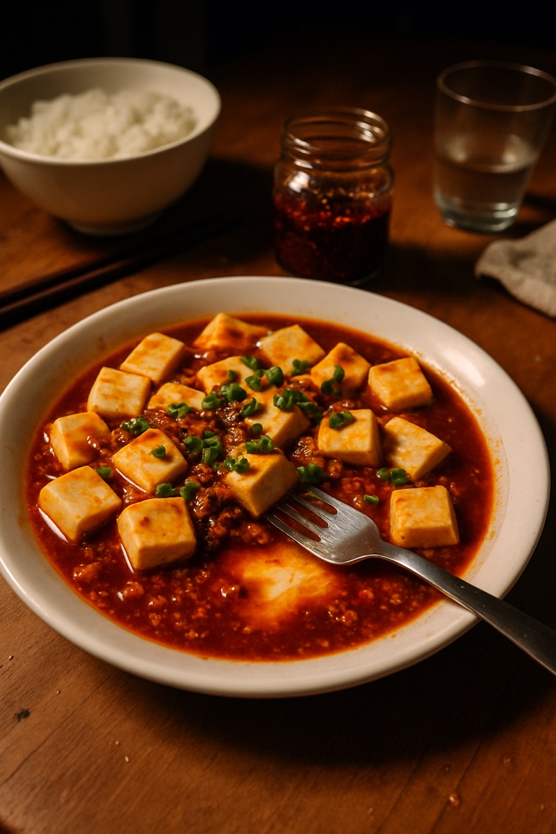 Mapo tofu, a traditional dish from China
