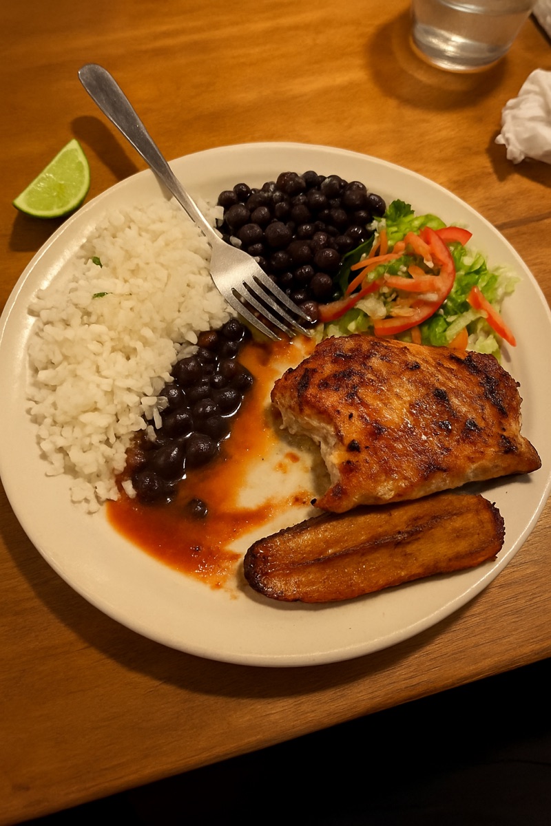 Casado, a traditional dish from Costa Rica