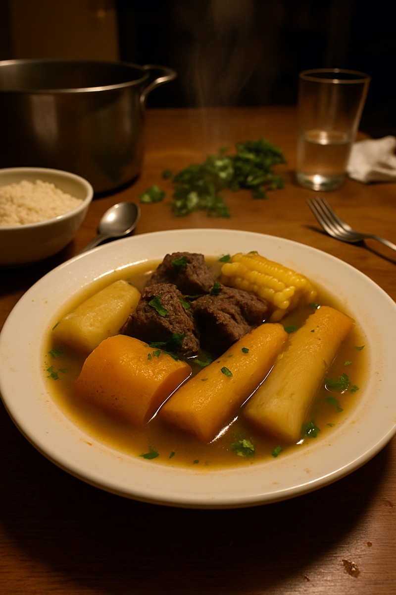 Olla de carne, a traditional dish from Costa Rica