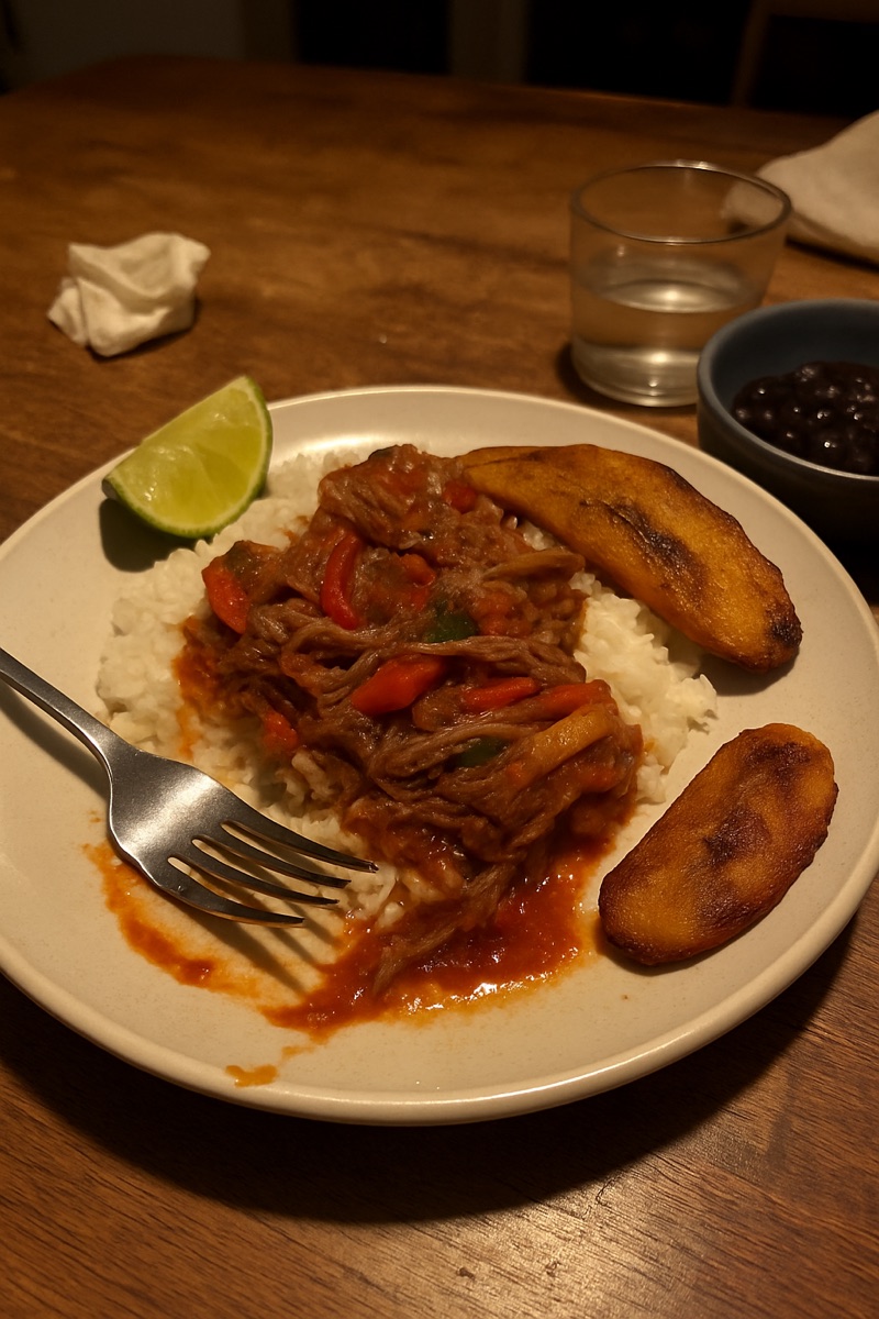 Ropa vieja, a traditional dish from Cuba