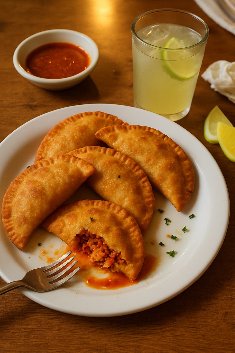 Pastel com diabo dentro, a traditional dish from Cabo Verde