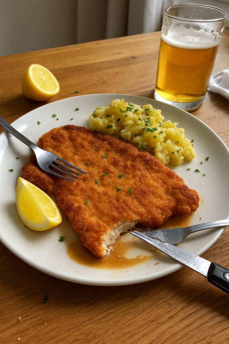 Schnitzel viennois, a traditional dish from Germany