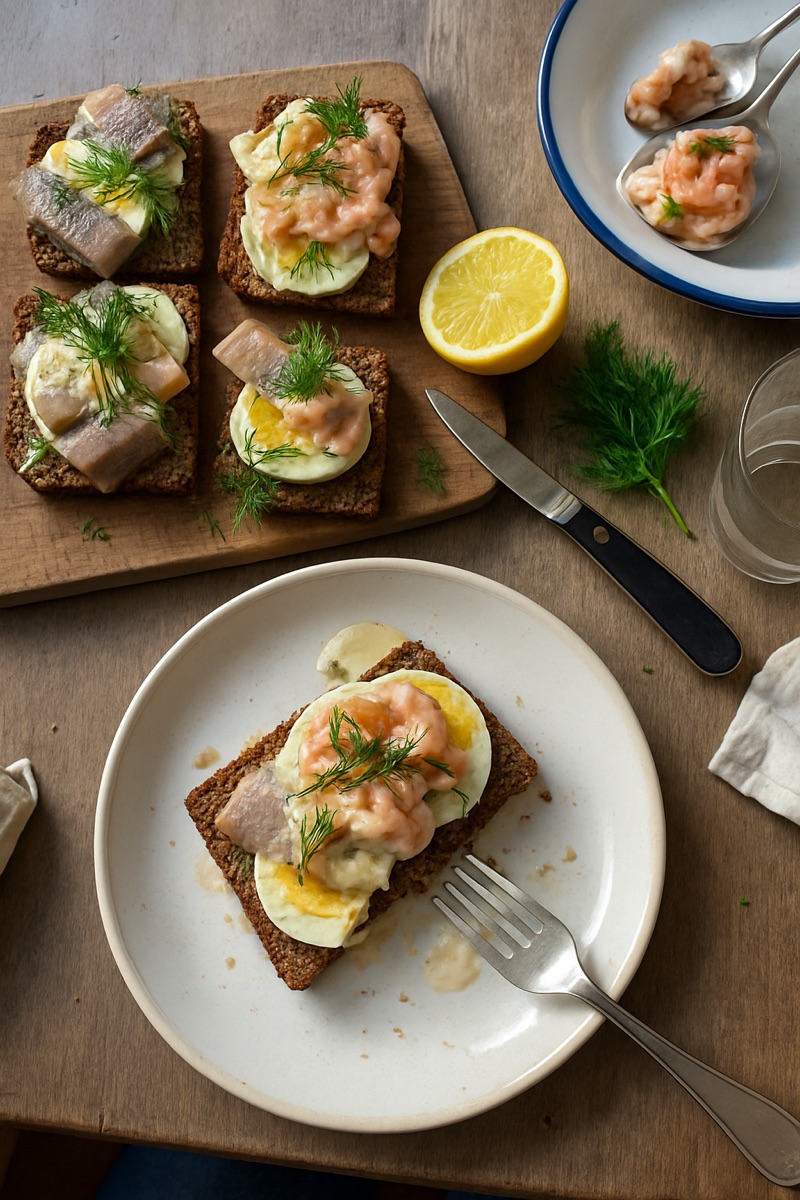 Smørrebrød, a traditional dish from Denmark