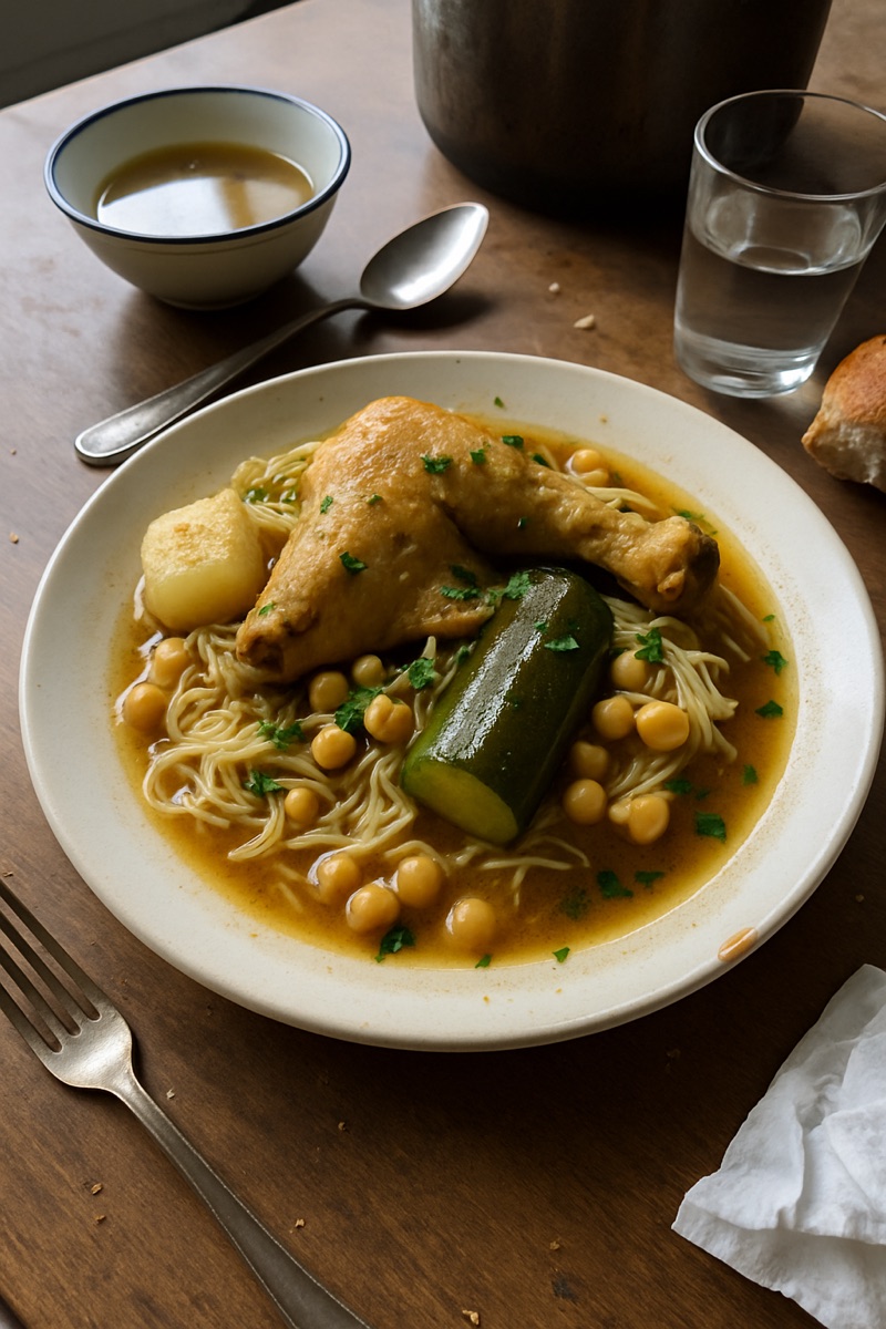 Rechta, a traditional dish from Algeria