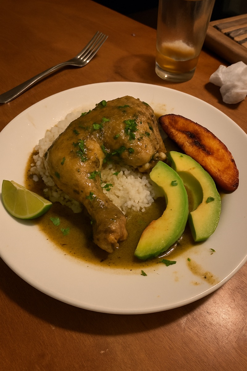Seco de pollo, a traditional dish from Ecuador