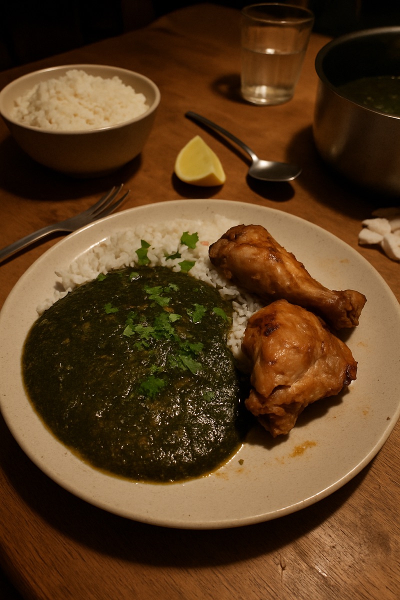 Molokhia, a traditional dish from Egypt
