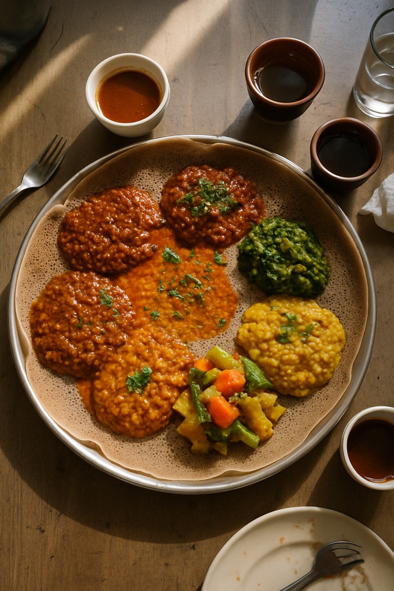 Injera, a traditional dish from Eritrea
