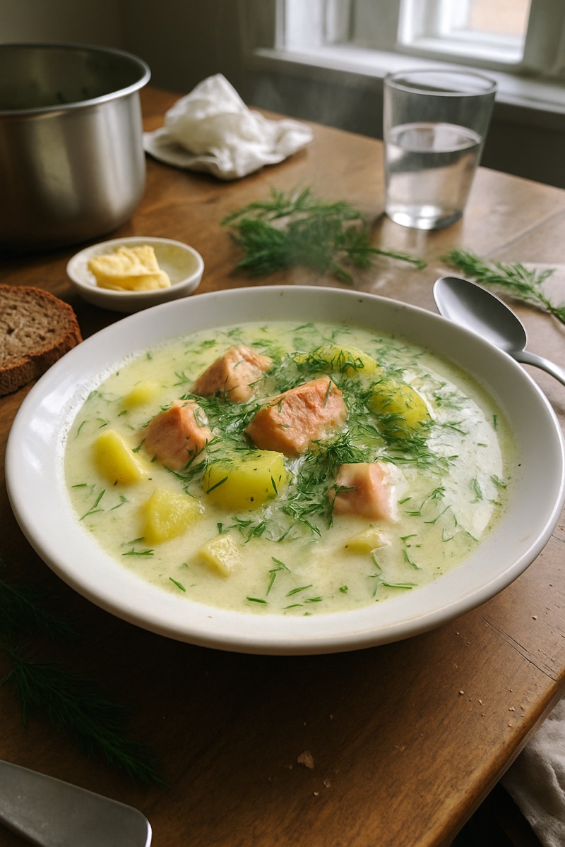 Lohikeitto, a traditional dish from Finland