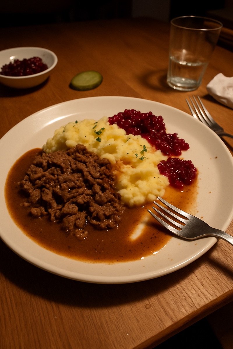 Poronkäristys, a traditional dish from Finland