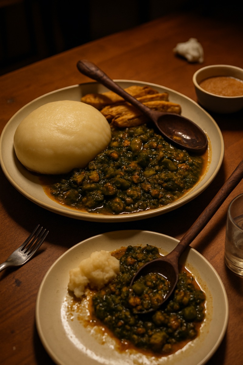 Fufu, a traditional dish from Gabon