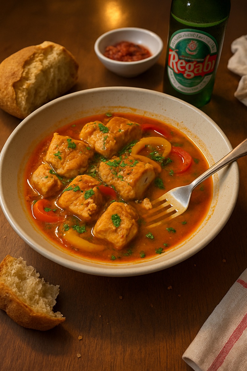 Sopa de pescado, a traditional dish from Gabon