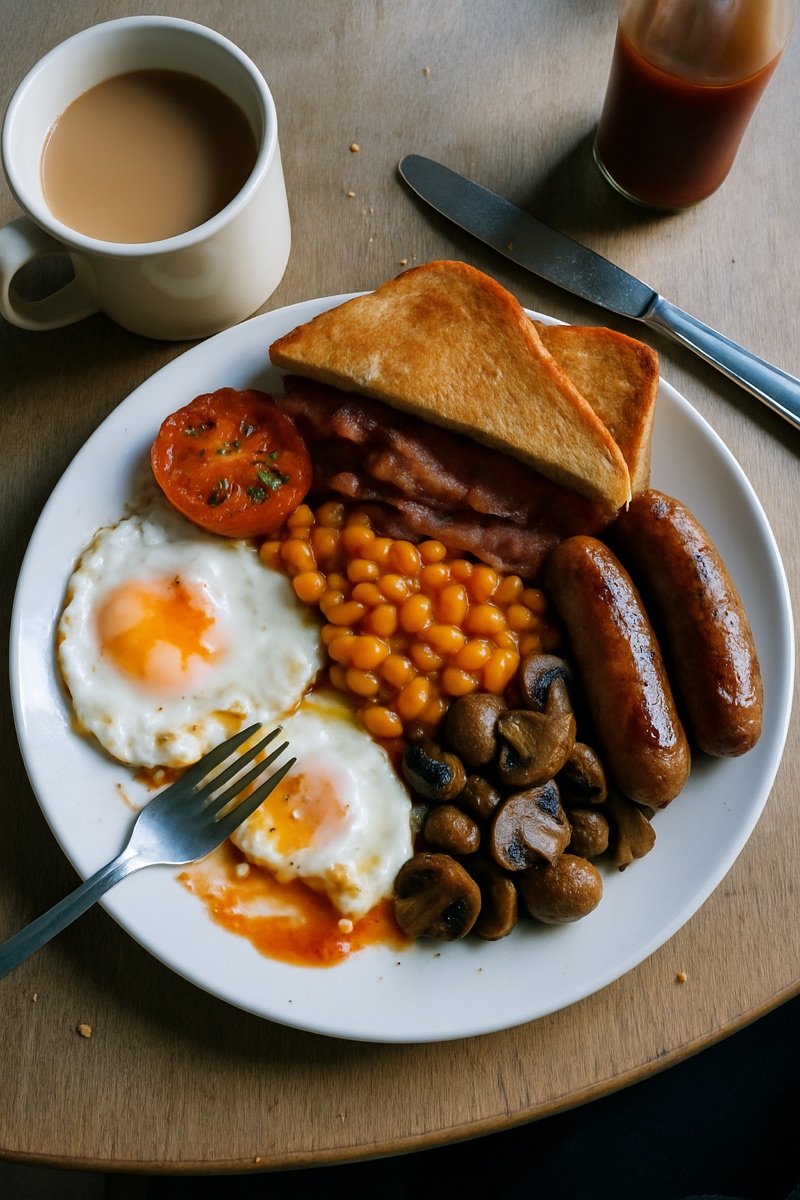 Desayuno inglés completo, a traditional dish from United Kingdom
