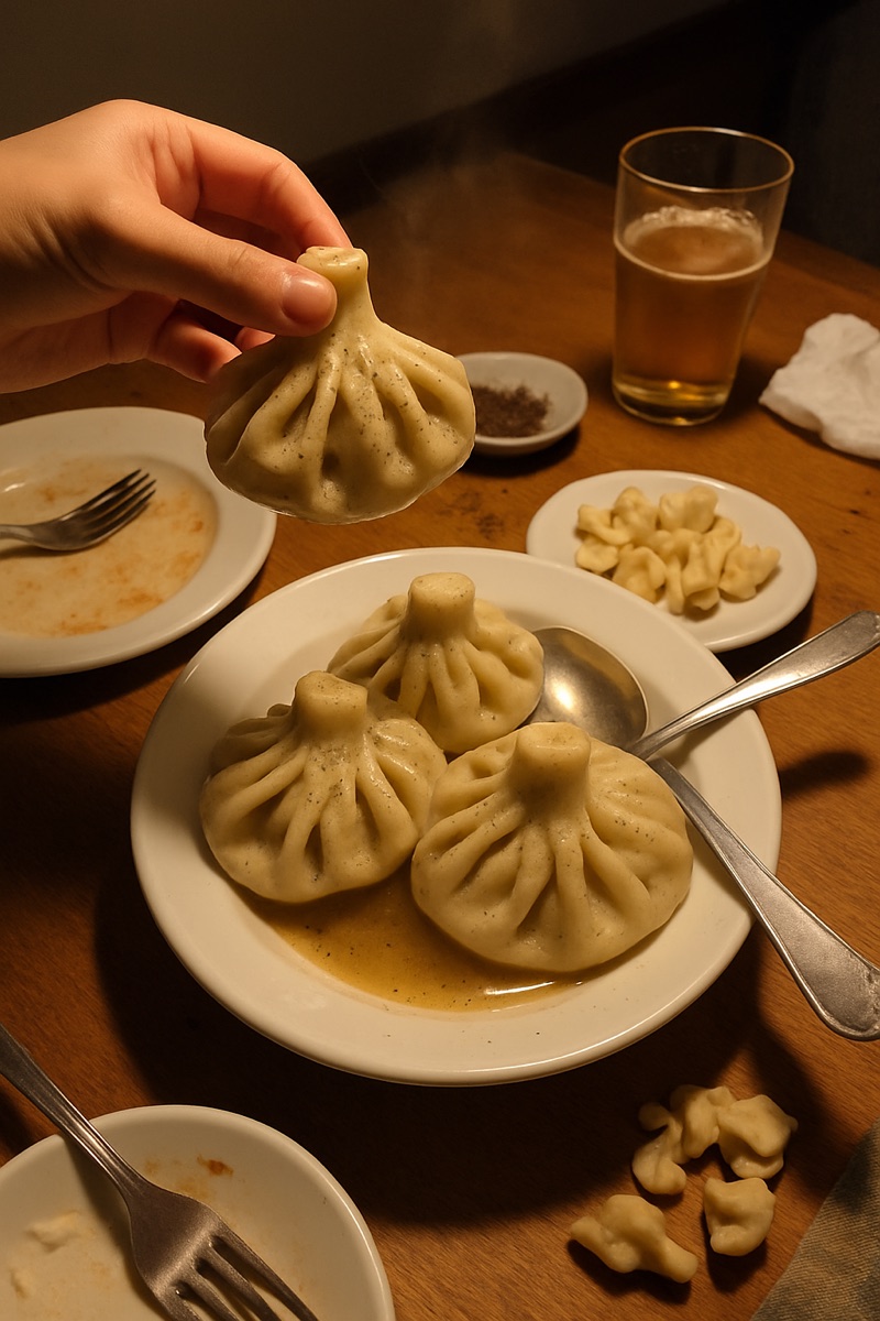 Khinkali, a traditional dish from Georgia