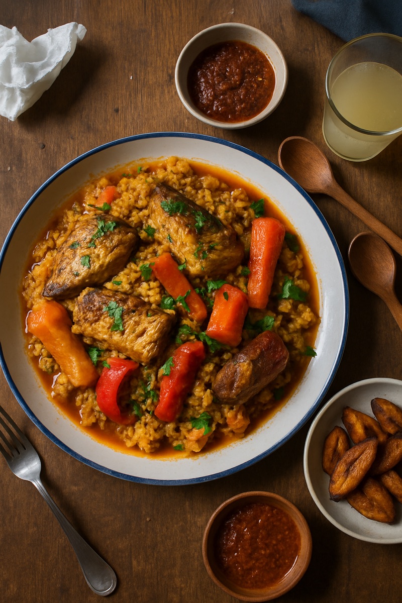 Benachin, a traditional dish from Gambia