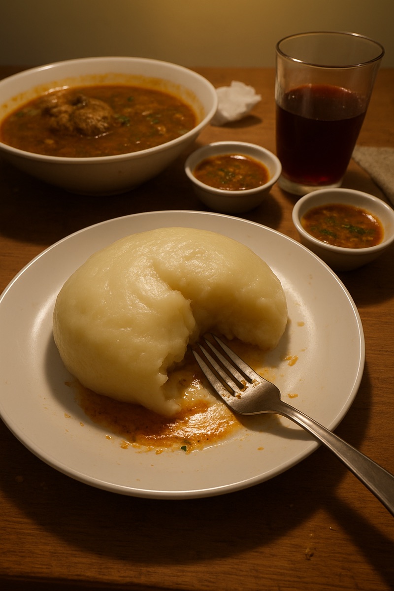 Fufu, a traditional dish from Guinea