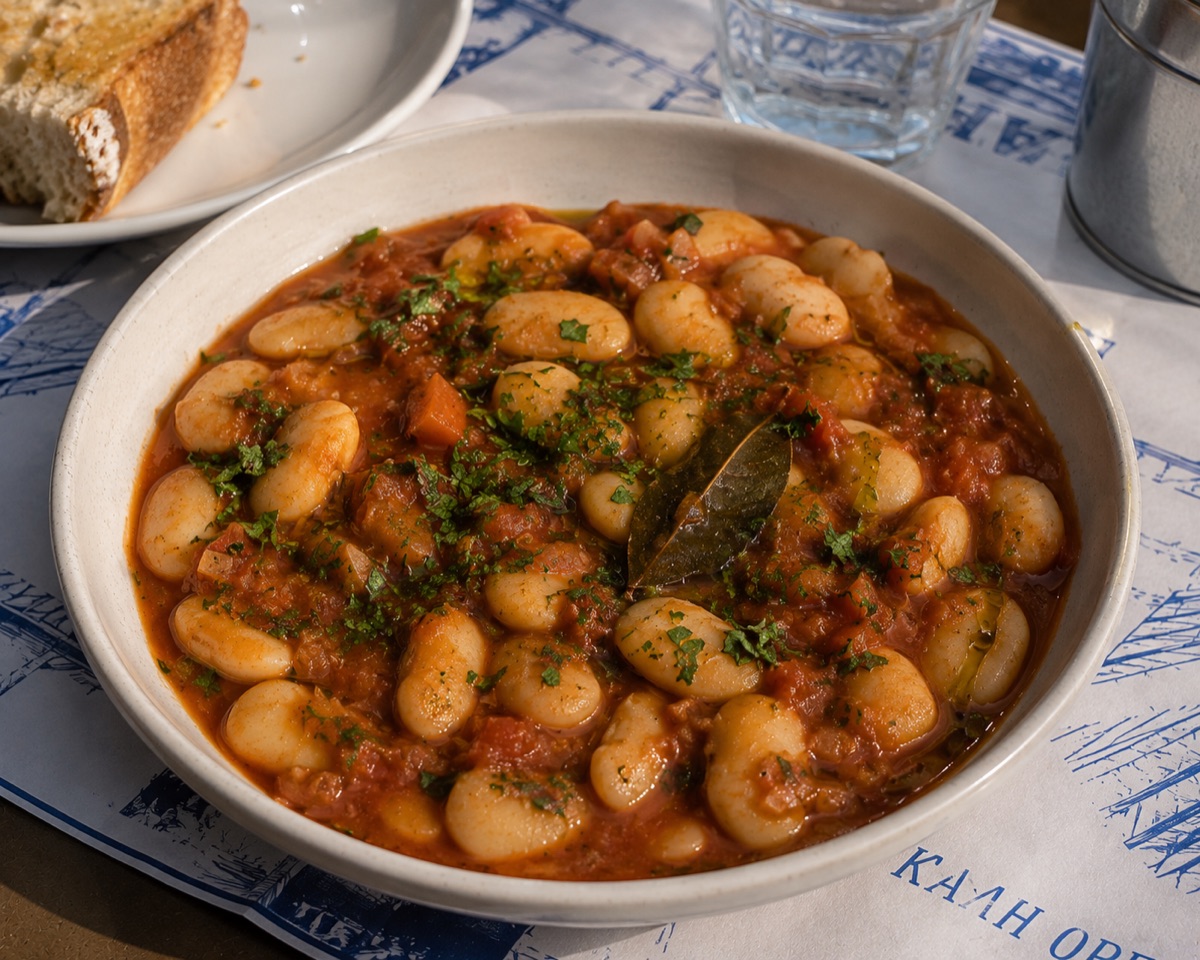 Gigantes plaki, a traditional dish from Greece
