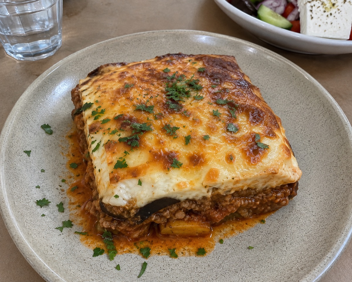 Moussaka, a traditional dish from Greece
