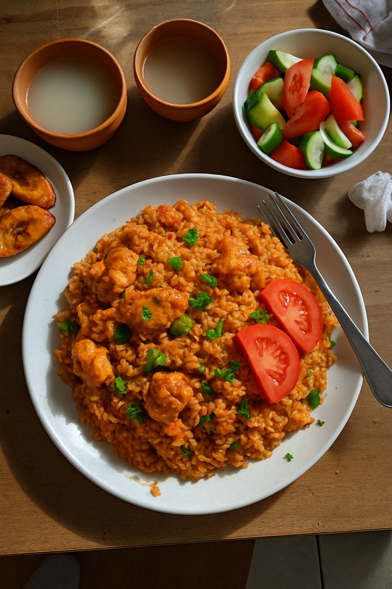 Jollof rice, a traditional dish from Guinea-Bissau