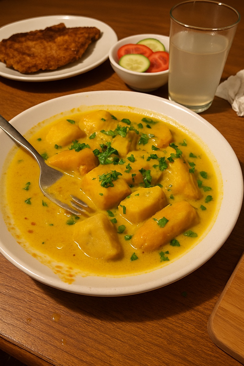 Metemgee, a traditional dish from Guyana