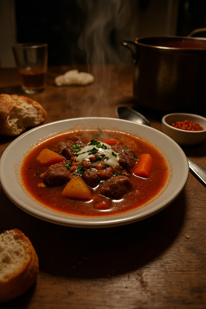 Goulash, a traditional dish from Hungary