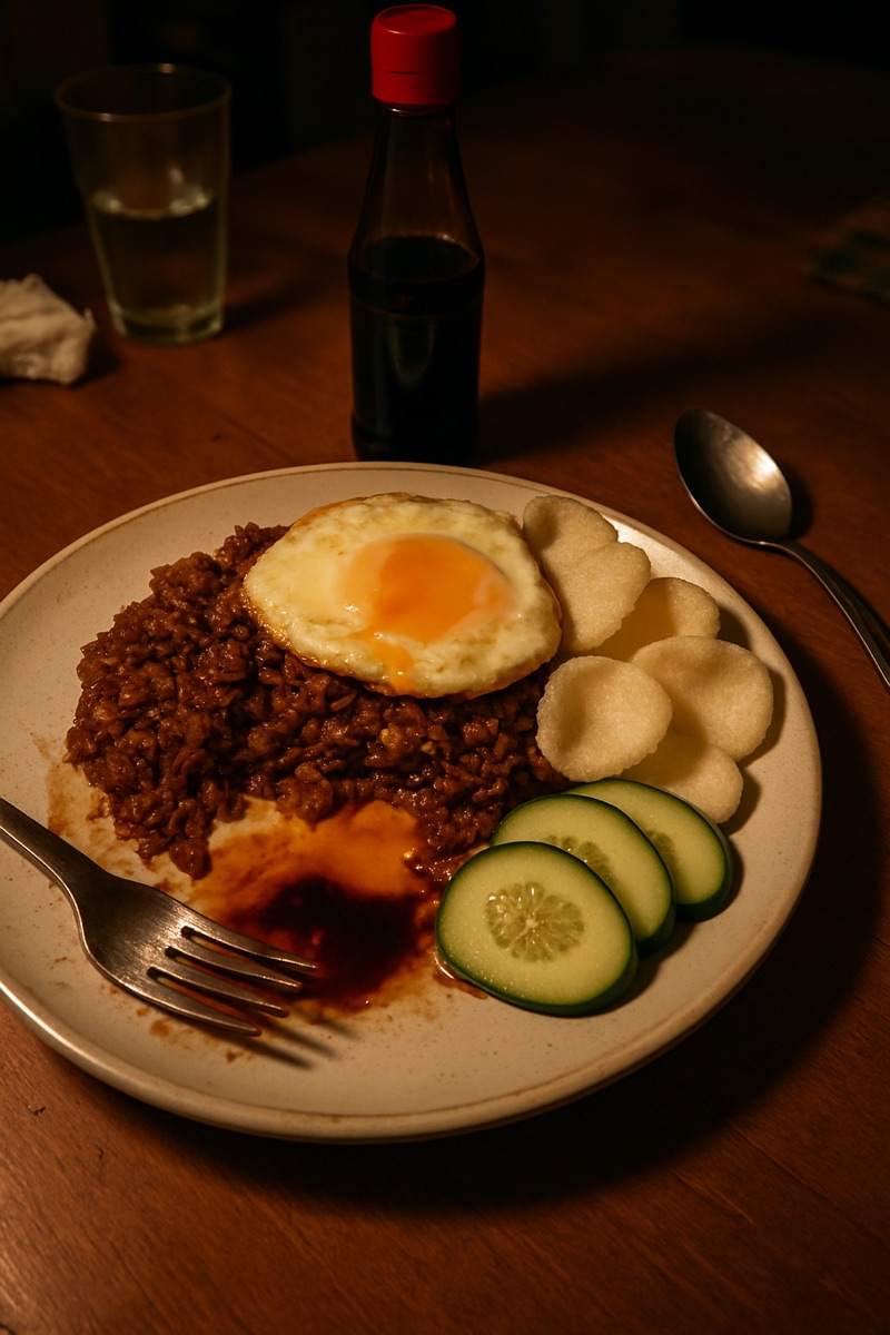 Nasi goreng, a traditional dish from Indonesia