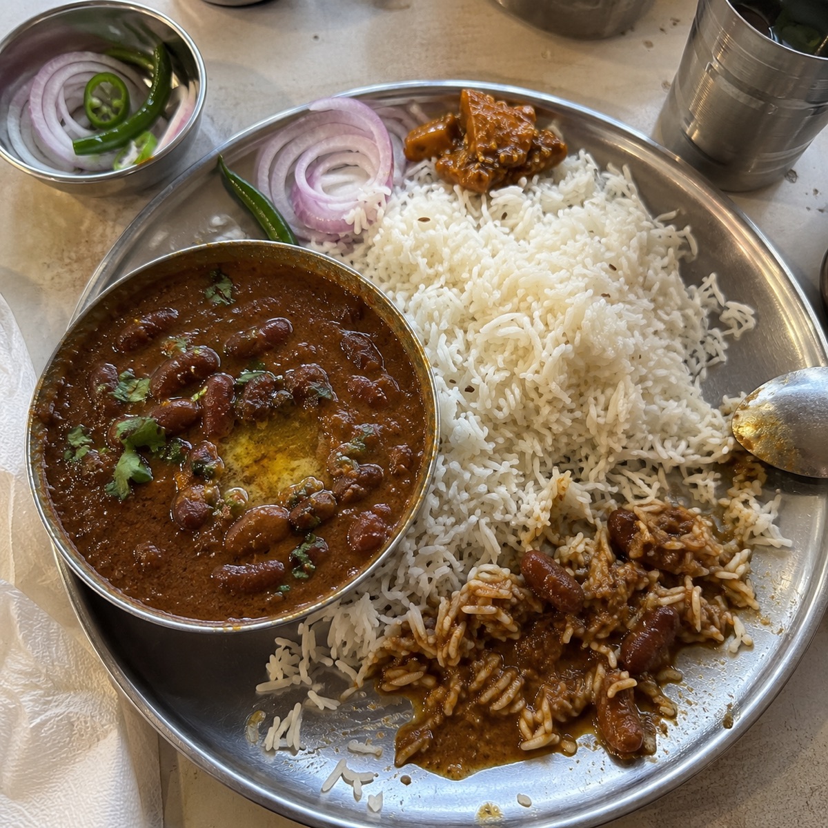 Rajma chawal, a traditional dish from India