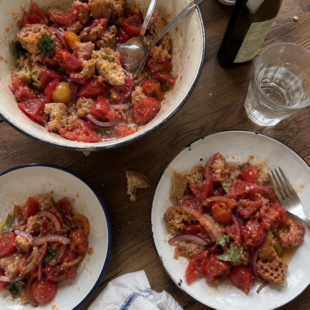 Panzanella, a traditional dish from Italy