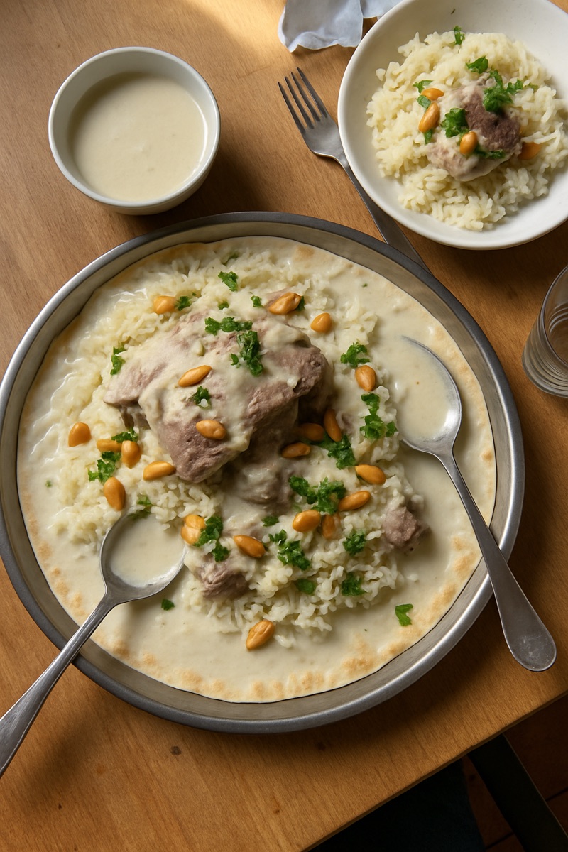 Mansaf, a traditional dish from Jordan