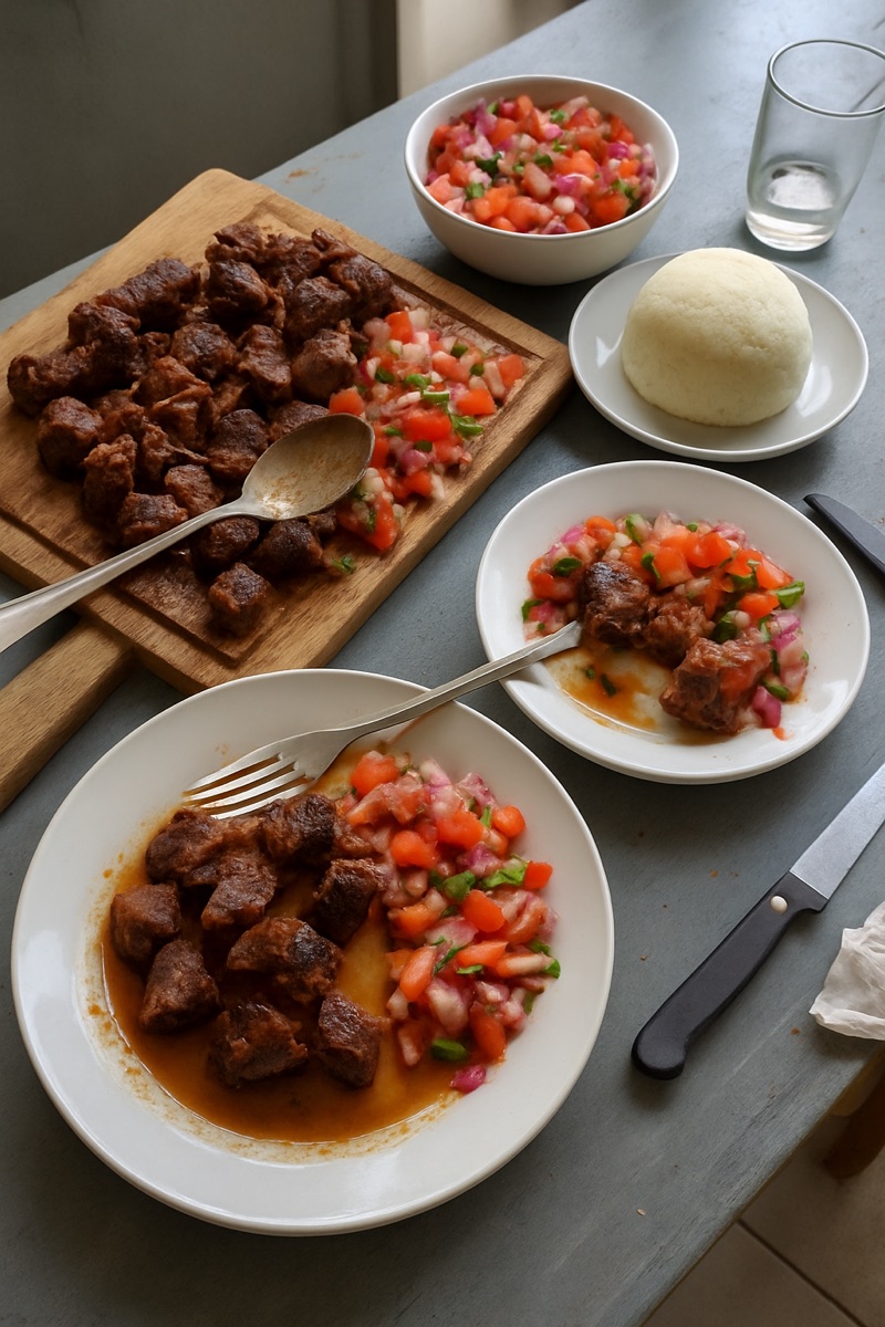 Nyama choma, a traditional dish from Kenya