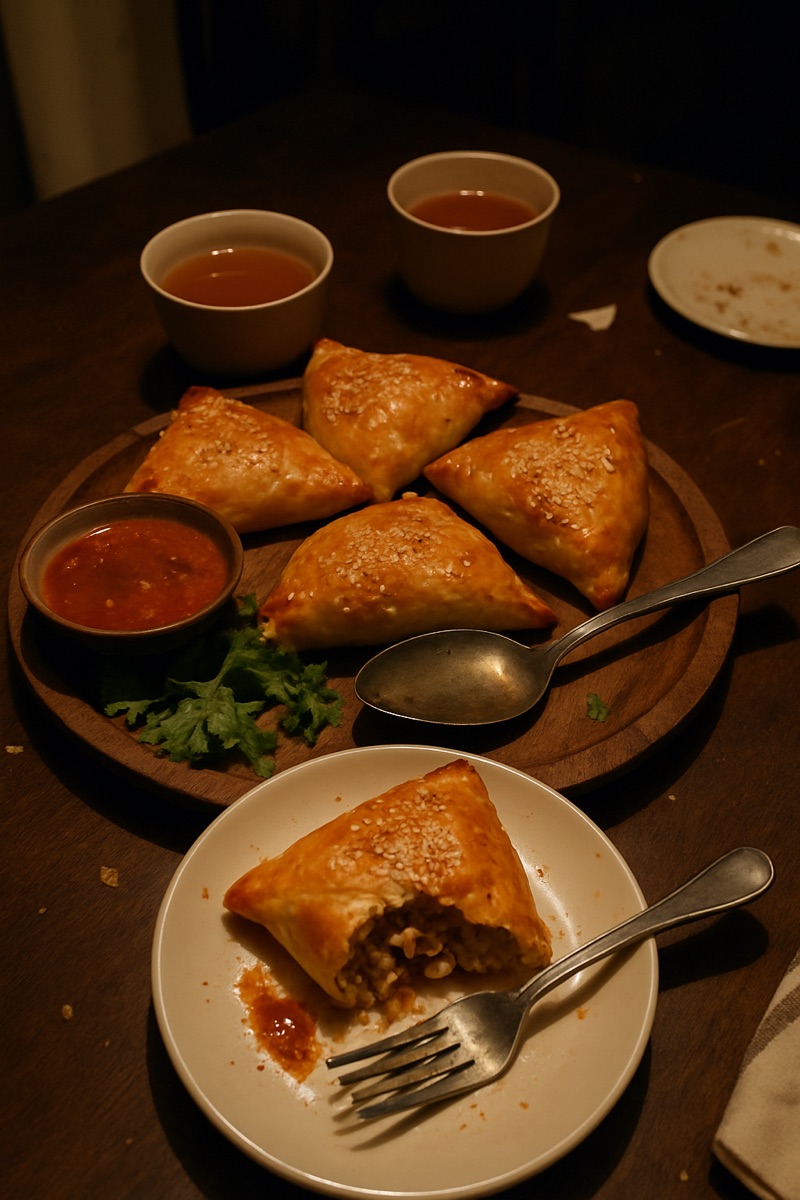 Samsa, a traditional dish from Kyrgyzstan