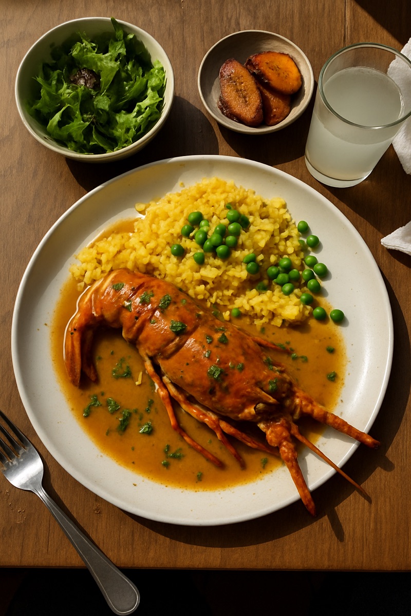Langouste à la vanille, a traditional dish from Comoros