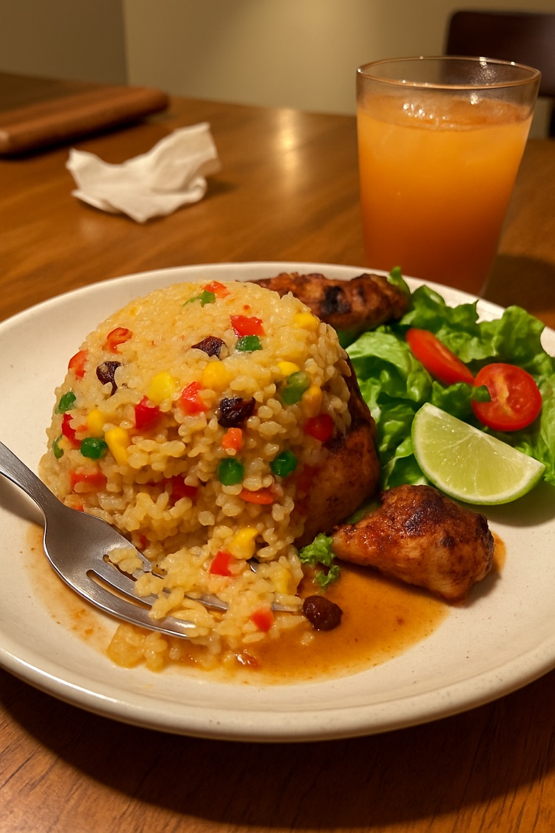 Arroz frutal, a traditional dish from Saint Kitts and Nevis