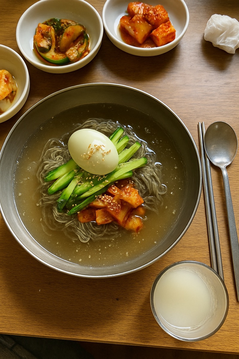Naengmyeon, a traditional dish from North Korea