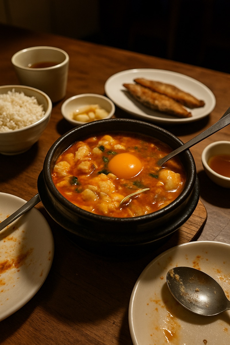 Sundubu jjigae, a traditional dish from North Korea
